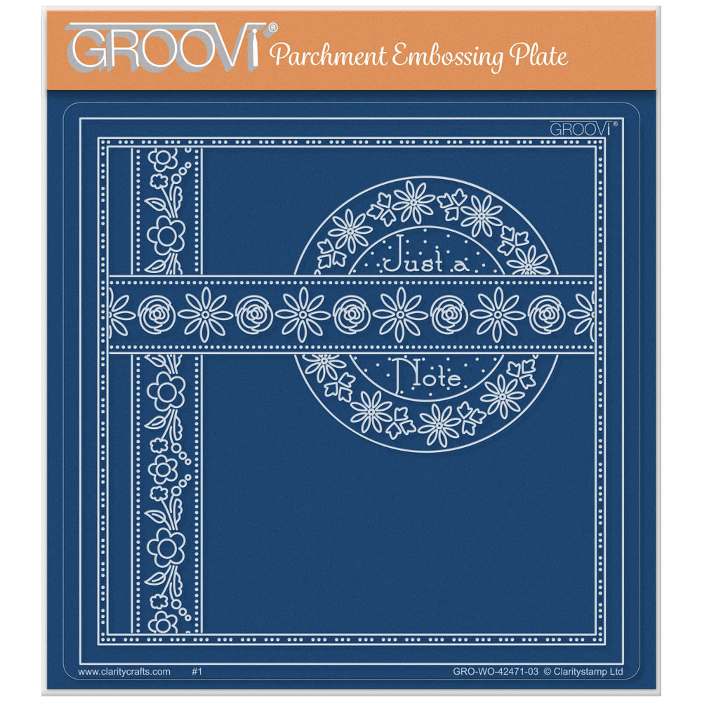 Tina's Just a Note Rosie Doodles All in One A5 Square Groovi Plate