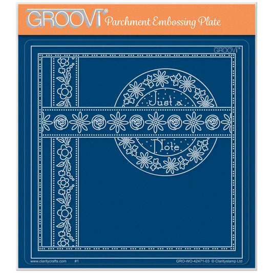 Tina's Just a Note Rosie Doodles All in One A5 Square Groovi Plate