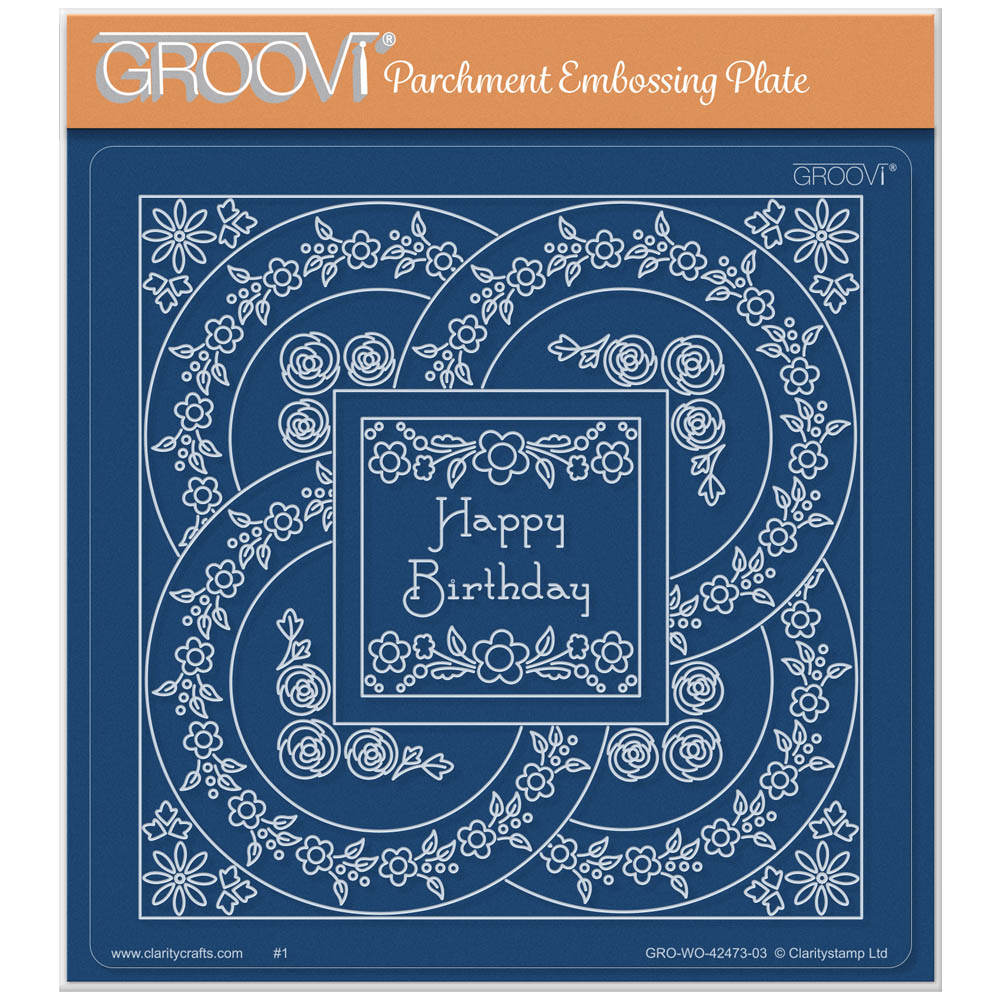 Tina's Happy Birthday Rosie Doodles All in One A5 Square Groovi Plate