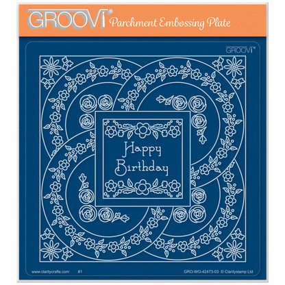 Tina's Happy Birthday Rosie Doodles All in One A5 Square Groovi Plate