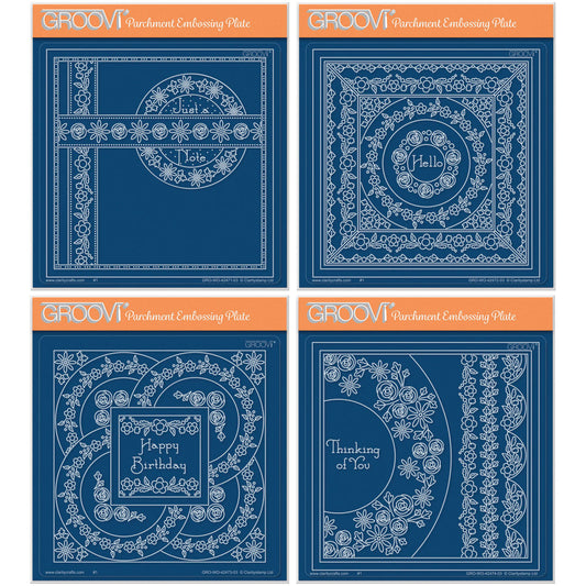Tina's Rosie Doodles All in One A5 Square Groovi Plate Collection