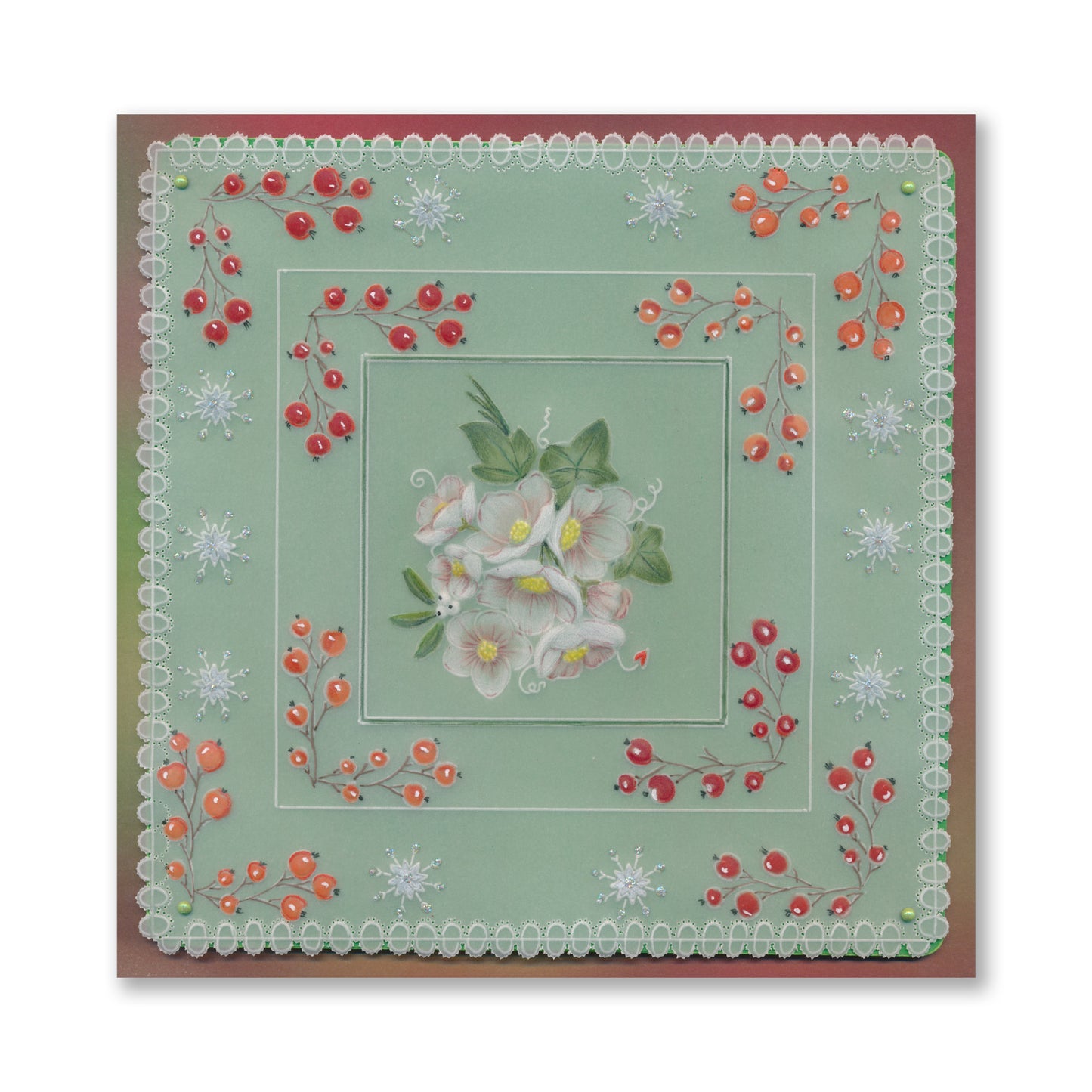 Linda's Christmas Rose A6 Groovi Plate