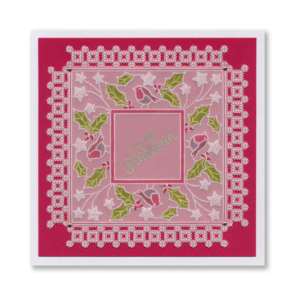 Square Floral Framers A4 Groovi Plate