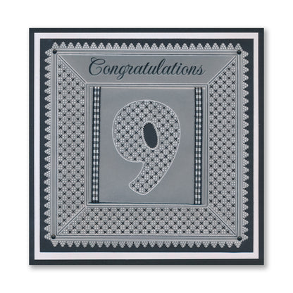 Linda's Floral Numbers A6 Square Groovi Plate Collection