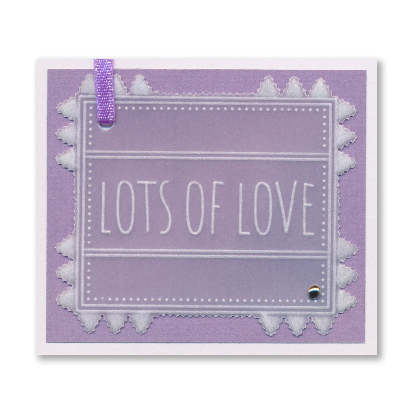 Floral Frame & Sentiments - Lots of Love Lilies A6 Square Groovi Plate