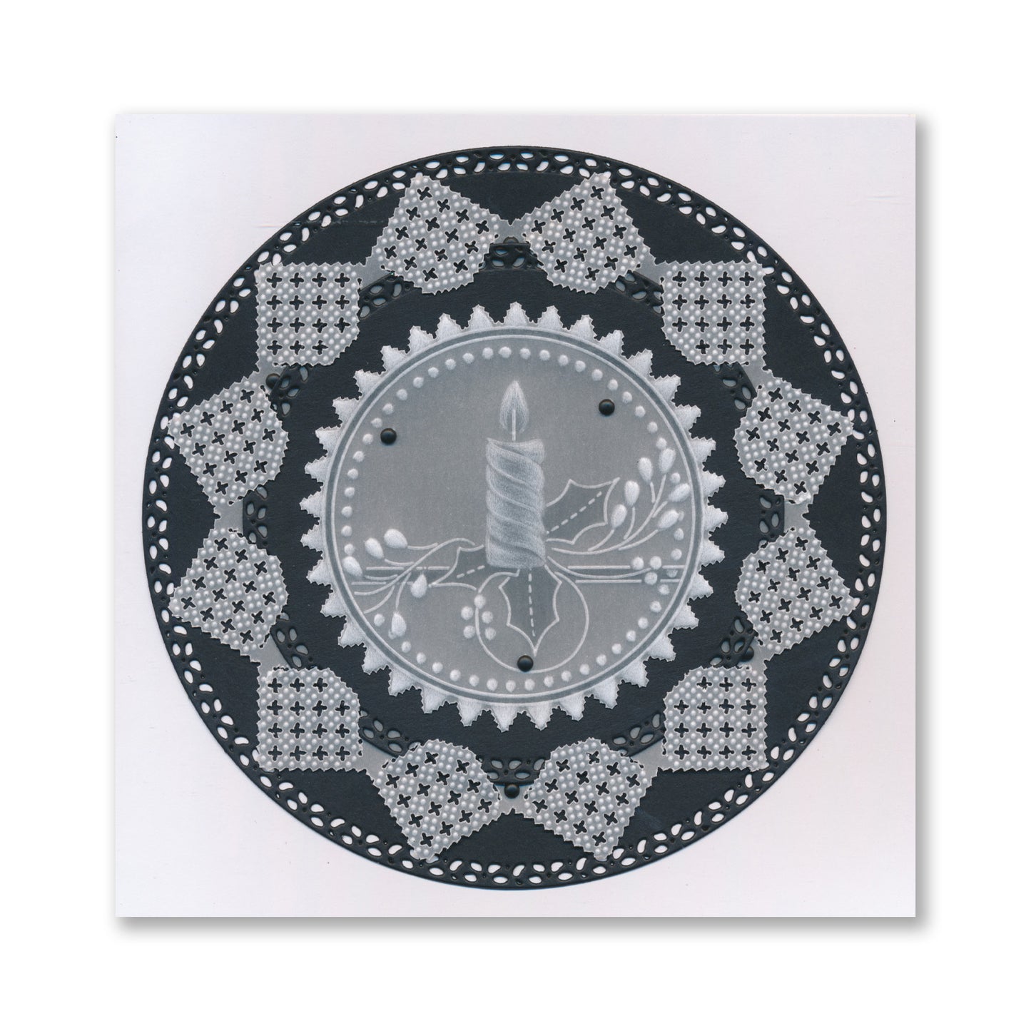 Tina's Christmas Candle - Easy Layout A5 Square Groovi Plate