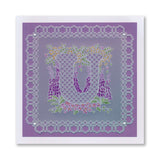 Linda's Floral Alphabet - Letter U A6 Square Groovi Plate