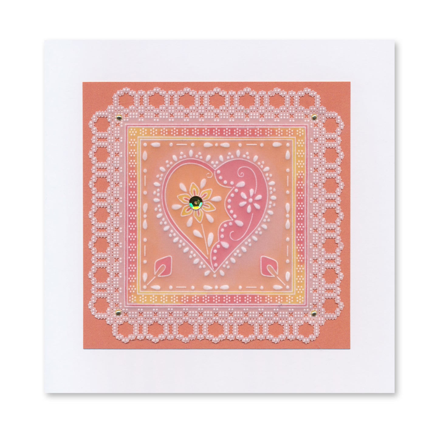 Barbara's Loving Heart A5 Square Groovi Plate