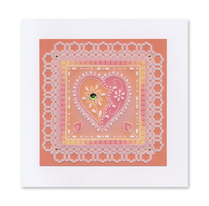 Barbara's Loving Heart A5 Square Groovi Plate