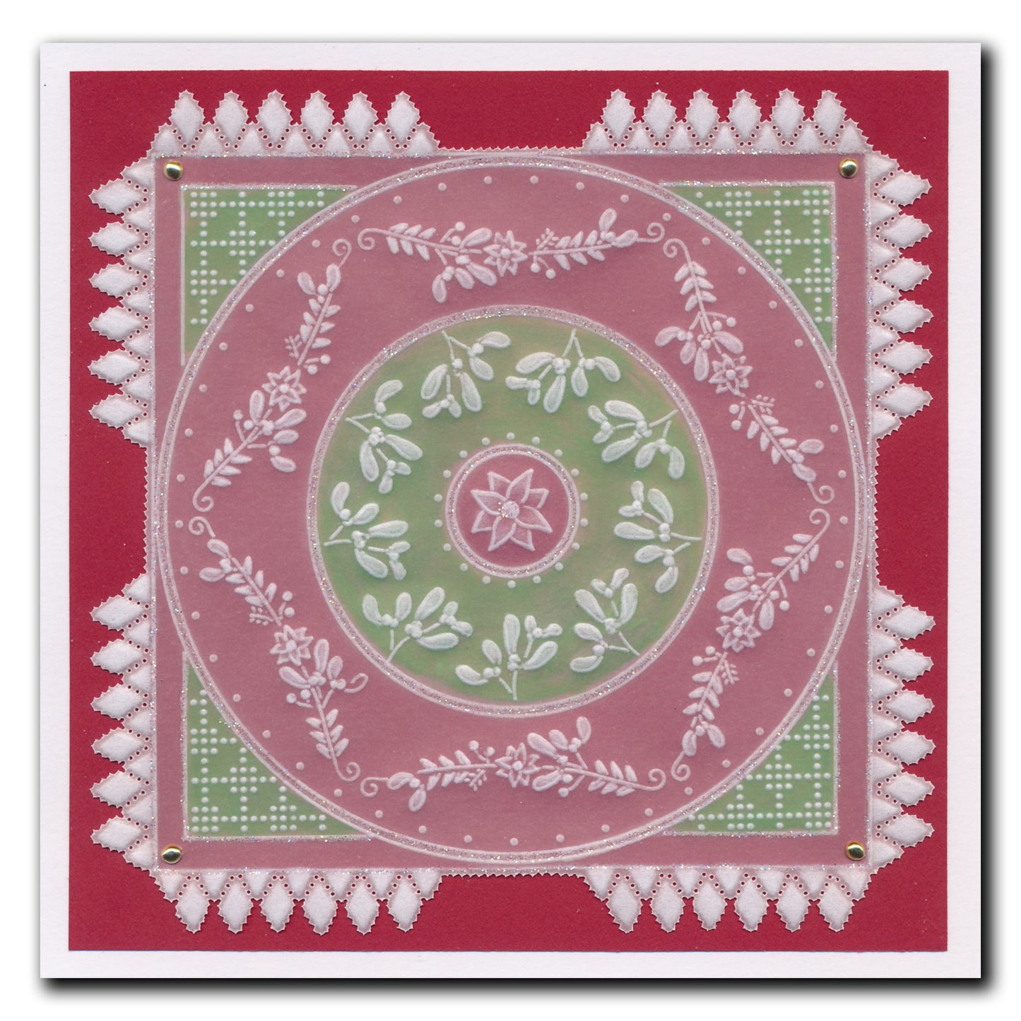 Jazz's Winter Mistletoe Frame A5 Square Groovi Plate