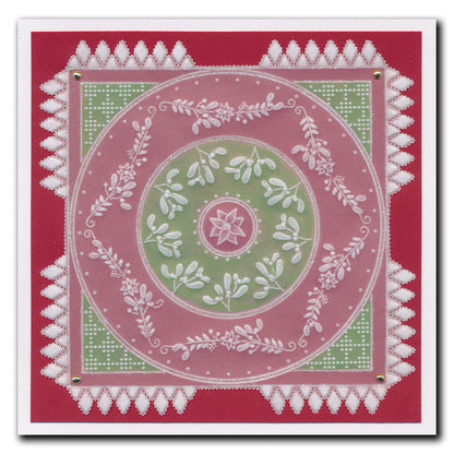 Jazz's Winter Mistletoe Frame A5 Square Groovi Plate