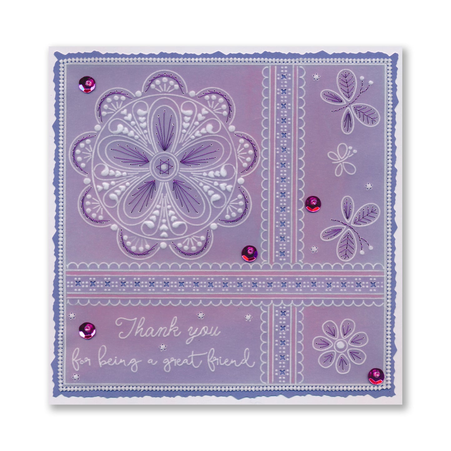 Occasion Sentiments Panels A5 Square Groovi Plate