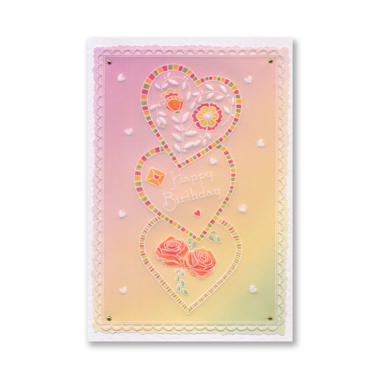 Barbara's Floral Hearts A6 Groovi Plate