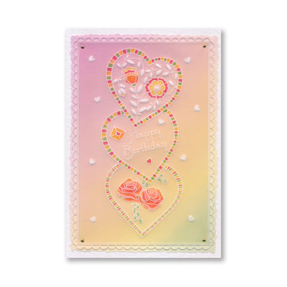 Barbara's Floral Hearts A6 Groovi Plate