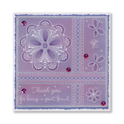 Occasion Sentiments & Panels A4 & A5 Square Groovi Plate Duo