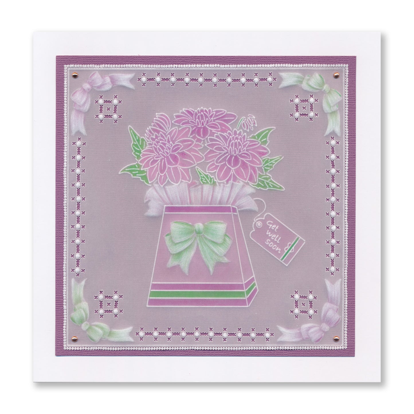 Linda's Dahlia Gift Box A5 Square Groovi Plate