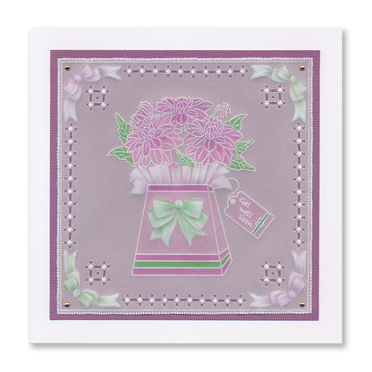 Linda's Dahlia Gift Box A5 Square Groovi Plate