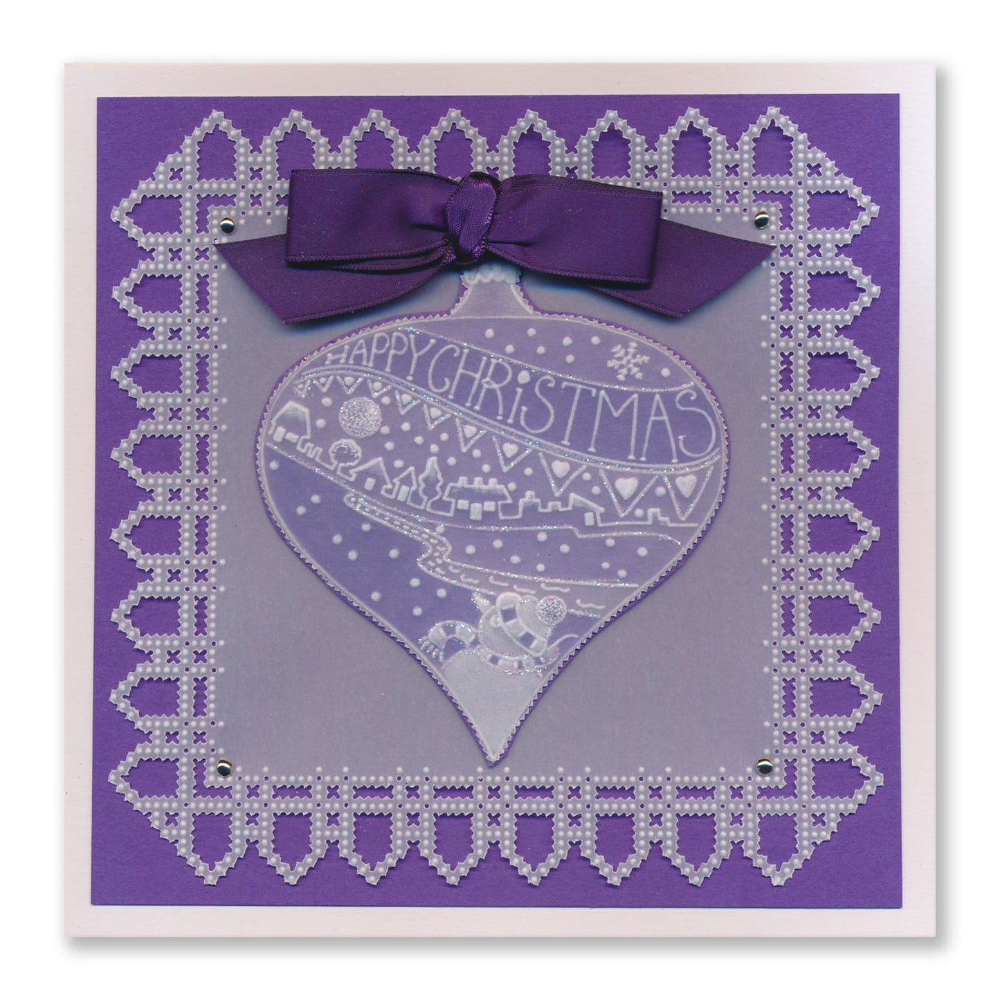 Barbara's Bijou Christmas Baubles A5 Groovi Plate