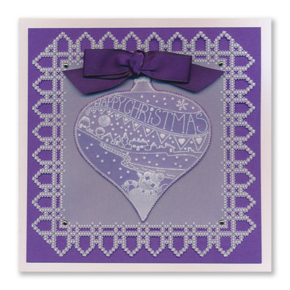 Barbara's Bijou Christmas Baubles A5 Groovi Plate