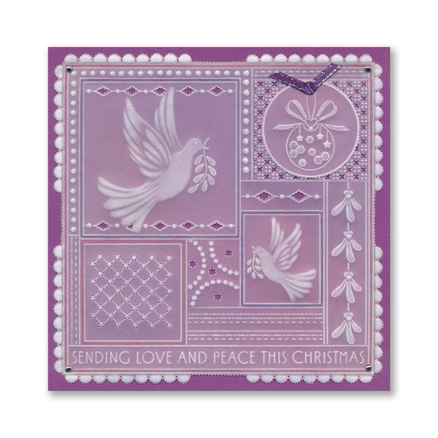 Tina's Christmas Dove - Easy Layout A5 Square Groovi Plate