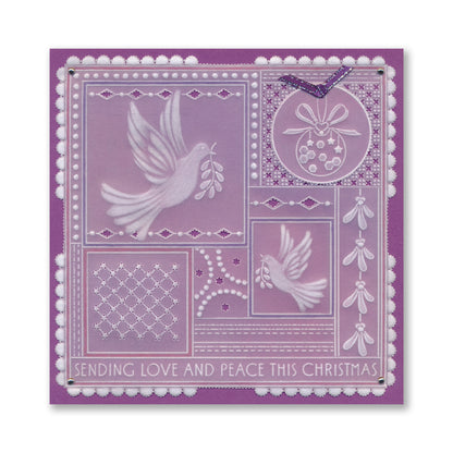 Tina's Christmas Dove - Easy Layout A5 Square Groovi Plate