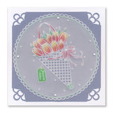 Linda's Tulip Gift Bag A5 Square Groovi Plate