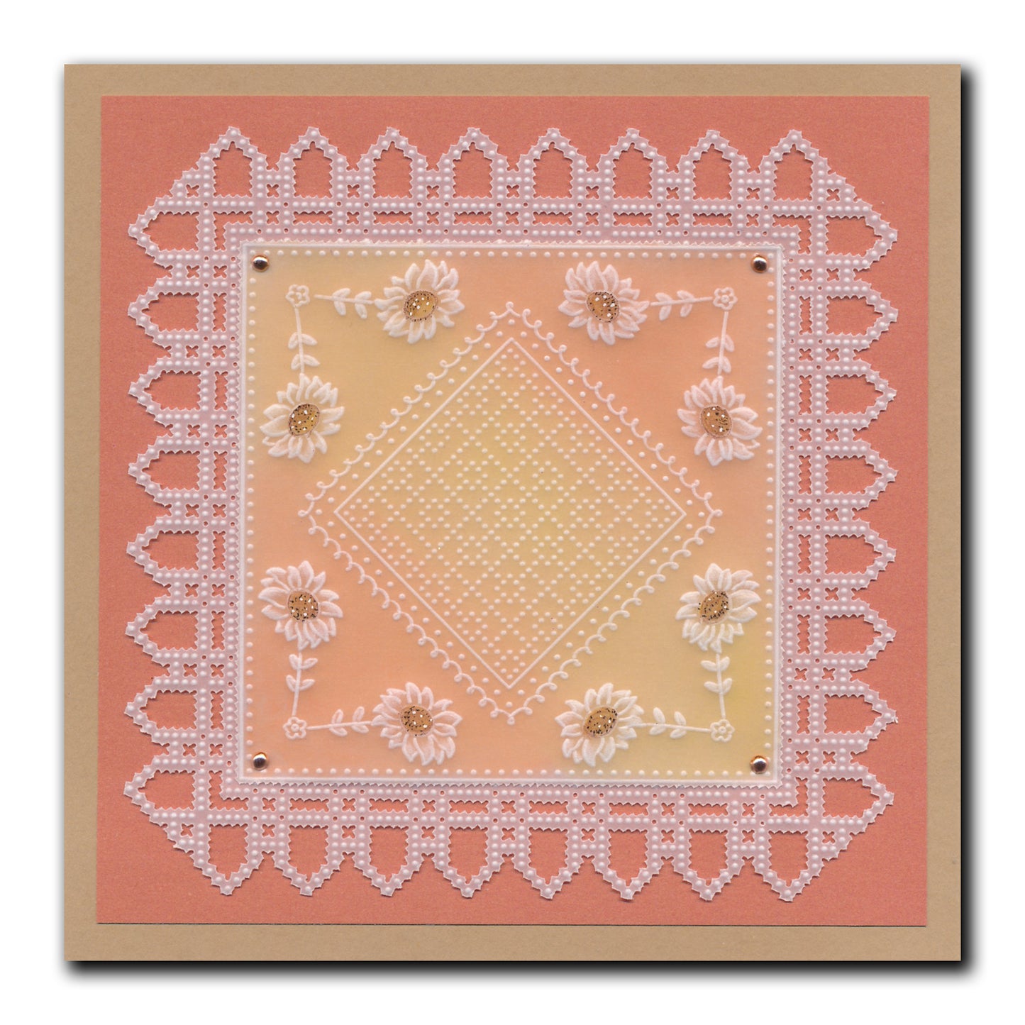 Jazz's Summer Sunflowers Frame A5 Square Groovi Plate