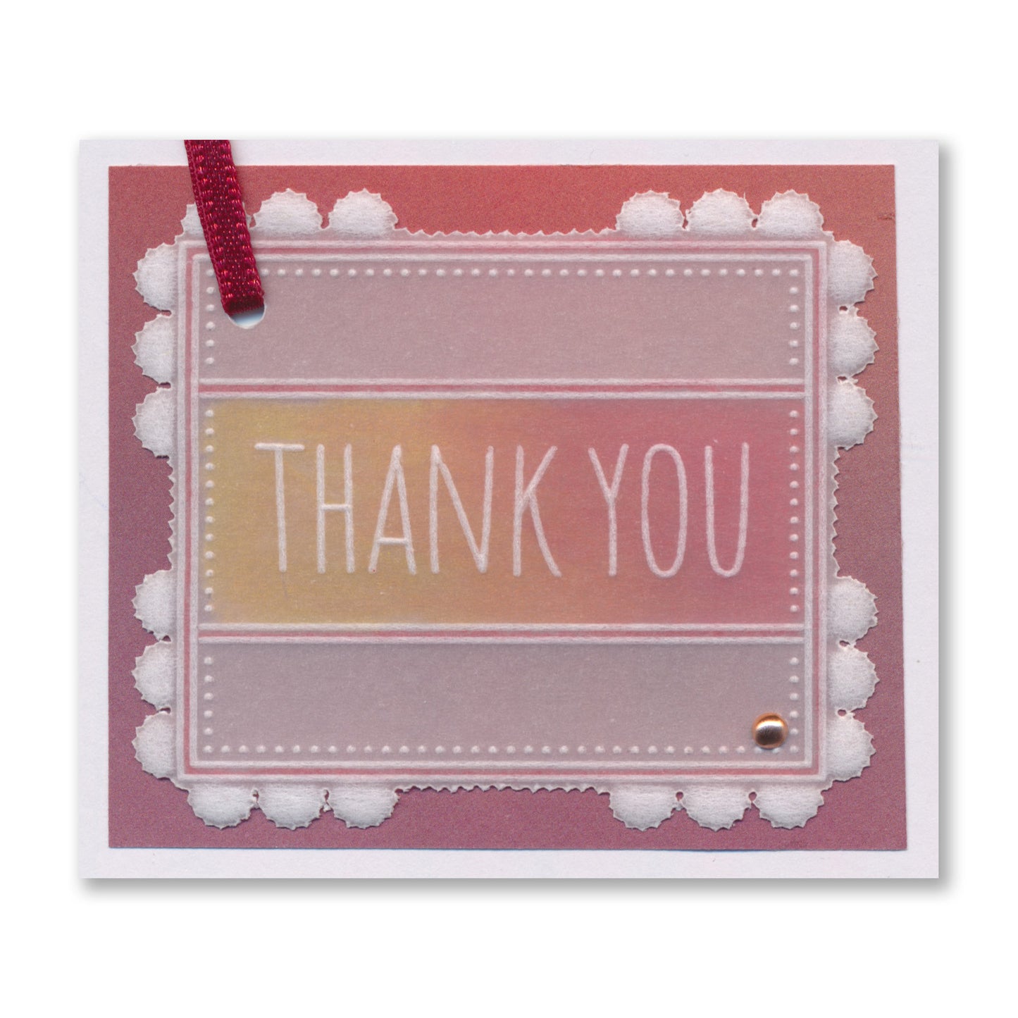 Floral Frame & Sentiments - Thank You Peonies A6 Square Groovi Plate