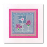 Tina's Floral Layering Parchlets A6 Square Groovi Plate Quartet