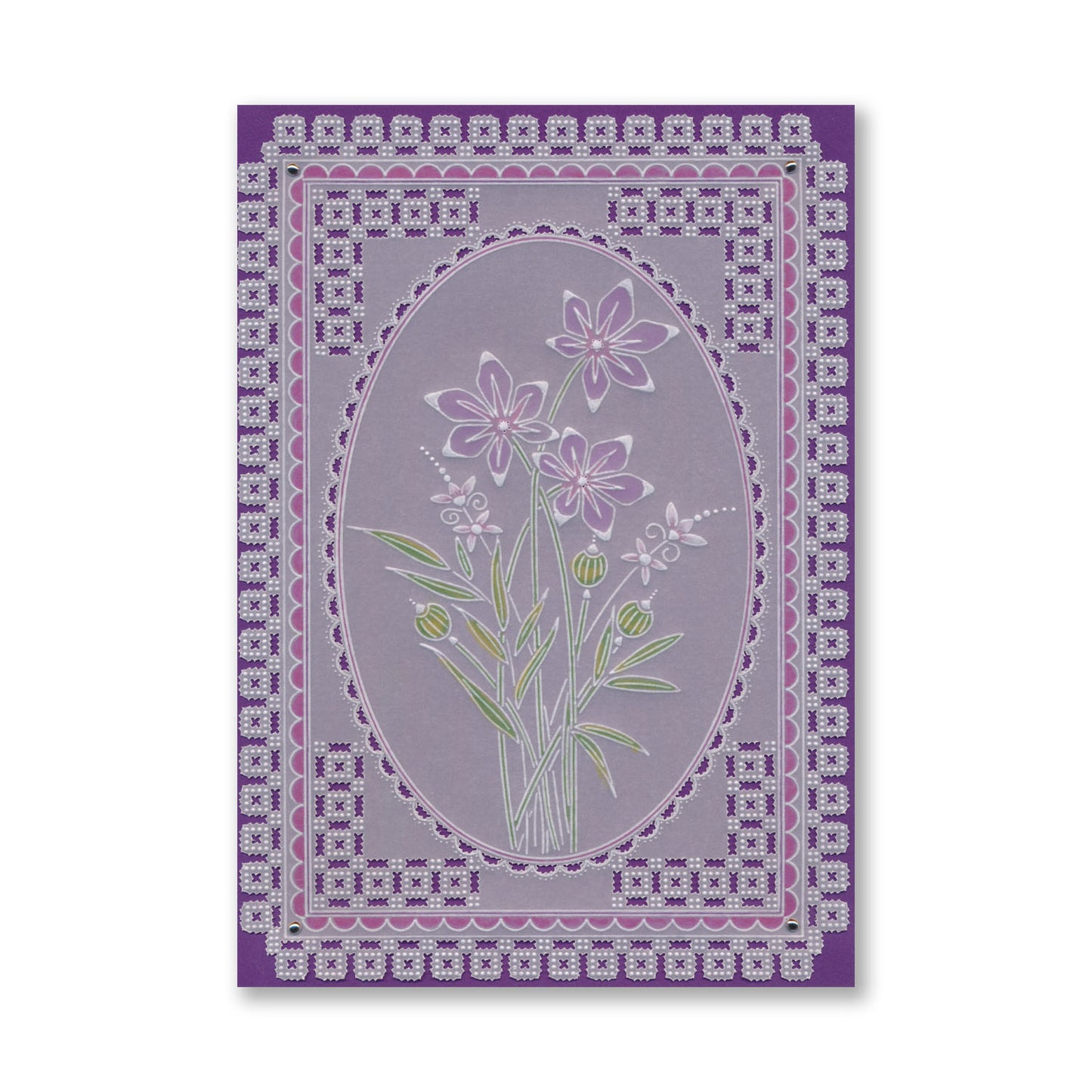 Barbara's Star Flower Spray A6 Groovi Plate