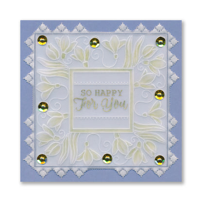 Square Floral Framers A4 Groovi Plate