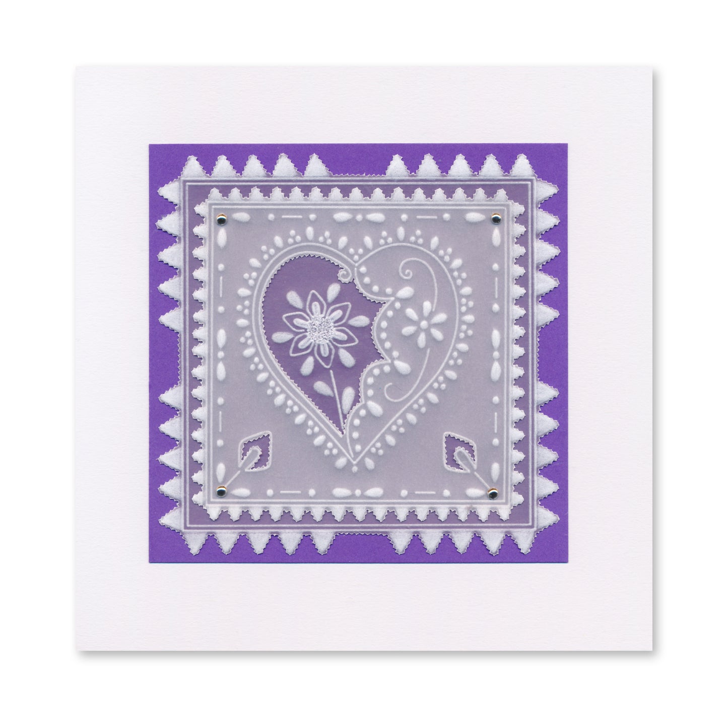 Barbara's Loving Heart A5 Square Groovi Plate
