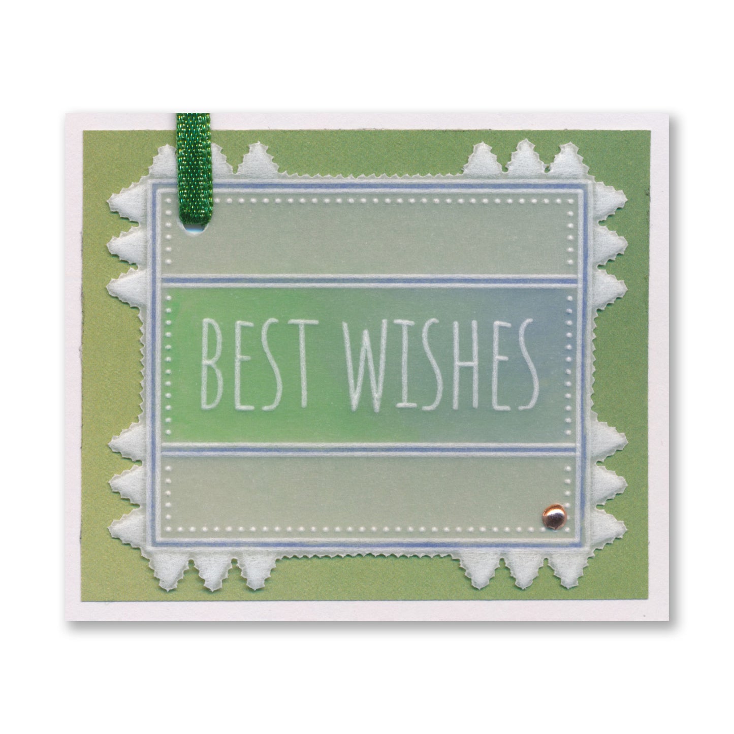 Floral Frame & Sentiments  - Best Wishes Clematis A6 Square Groovi Plate