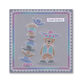BIP the Bear Wears Many Hats A6 Groovi Plate