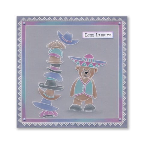 BIP the Bear Wears Many Hats A6 Groovi Plate