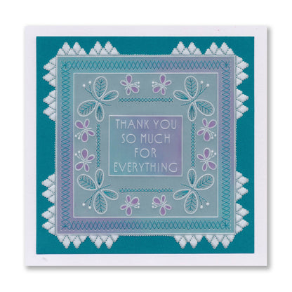 Tall Art Deco Sentiments A5 Groovi Plate