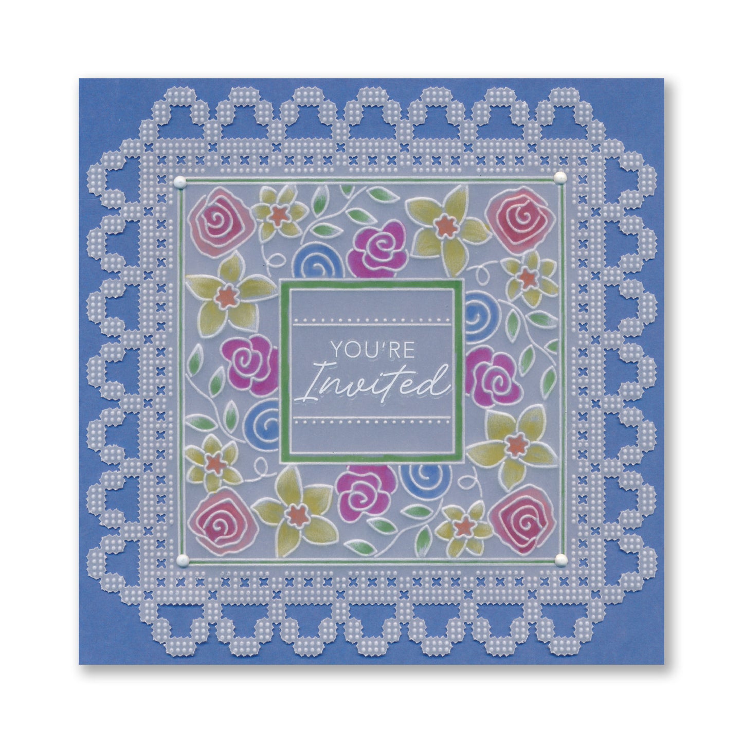 Square Floral Framers A4 Groovi Plate