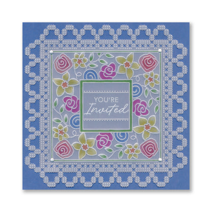 Square Floral Framers A4 Groovi Plate