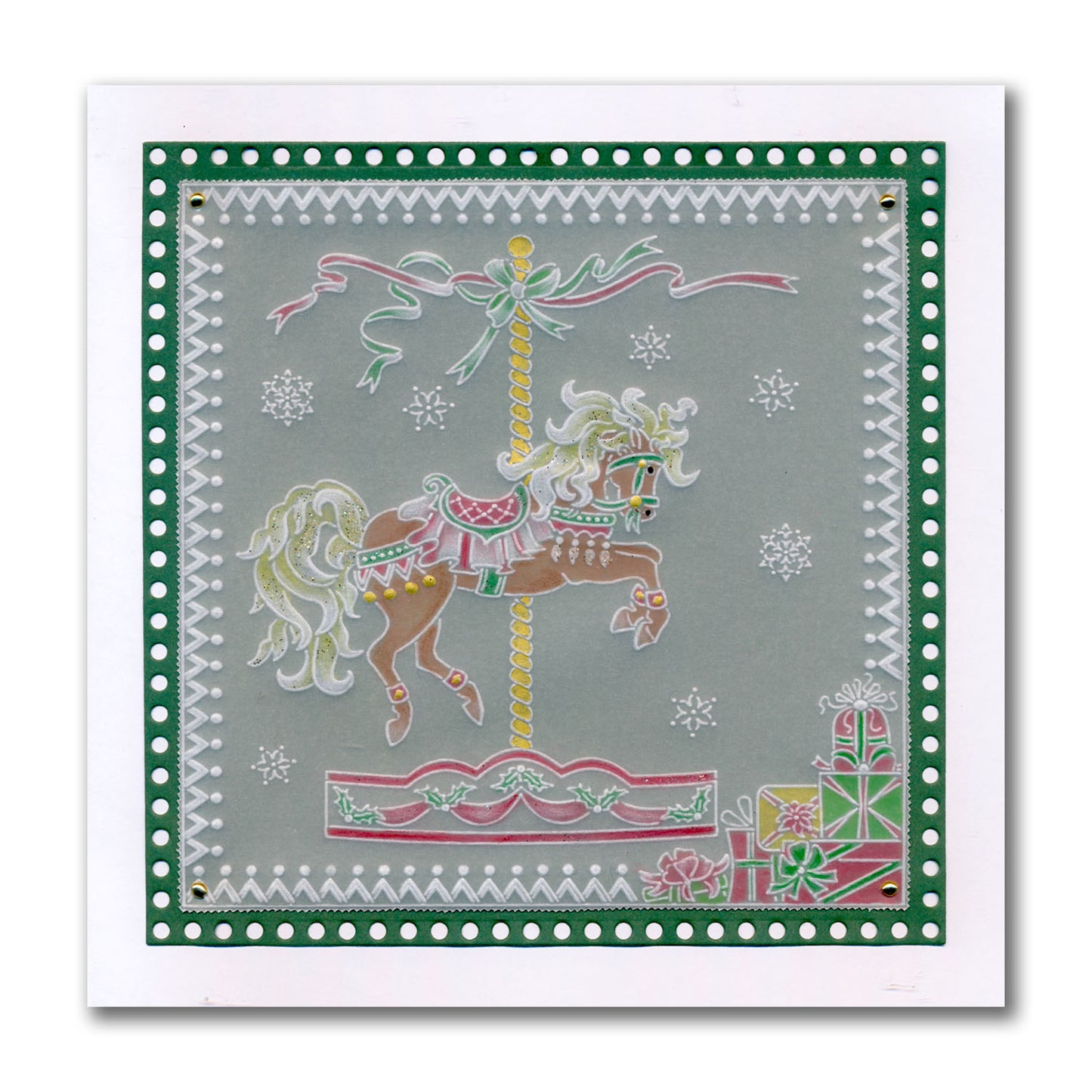 Linda's A Touch of Christmas A5 Square Groovi Plate Collection with FREE A5 Parchment Worth £10.49