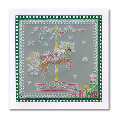 Linda's A Touch of Christmas A5 Square Groovi Plate Collection with FREE A5 Parchment Worth £10.49