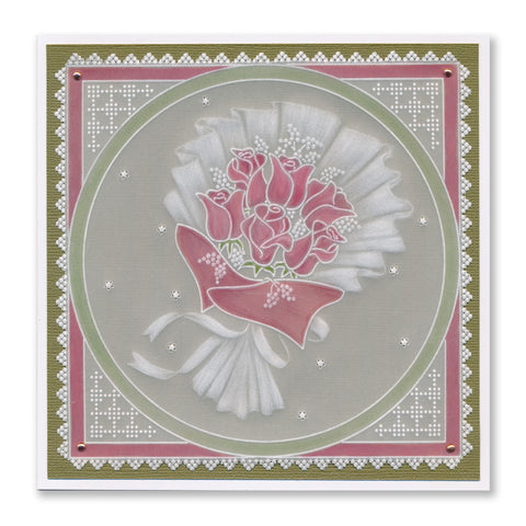 Linda's Rose Bouquet A5 Square Groovi Plate