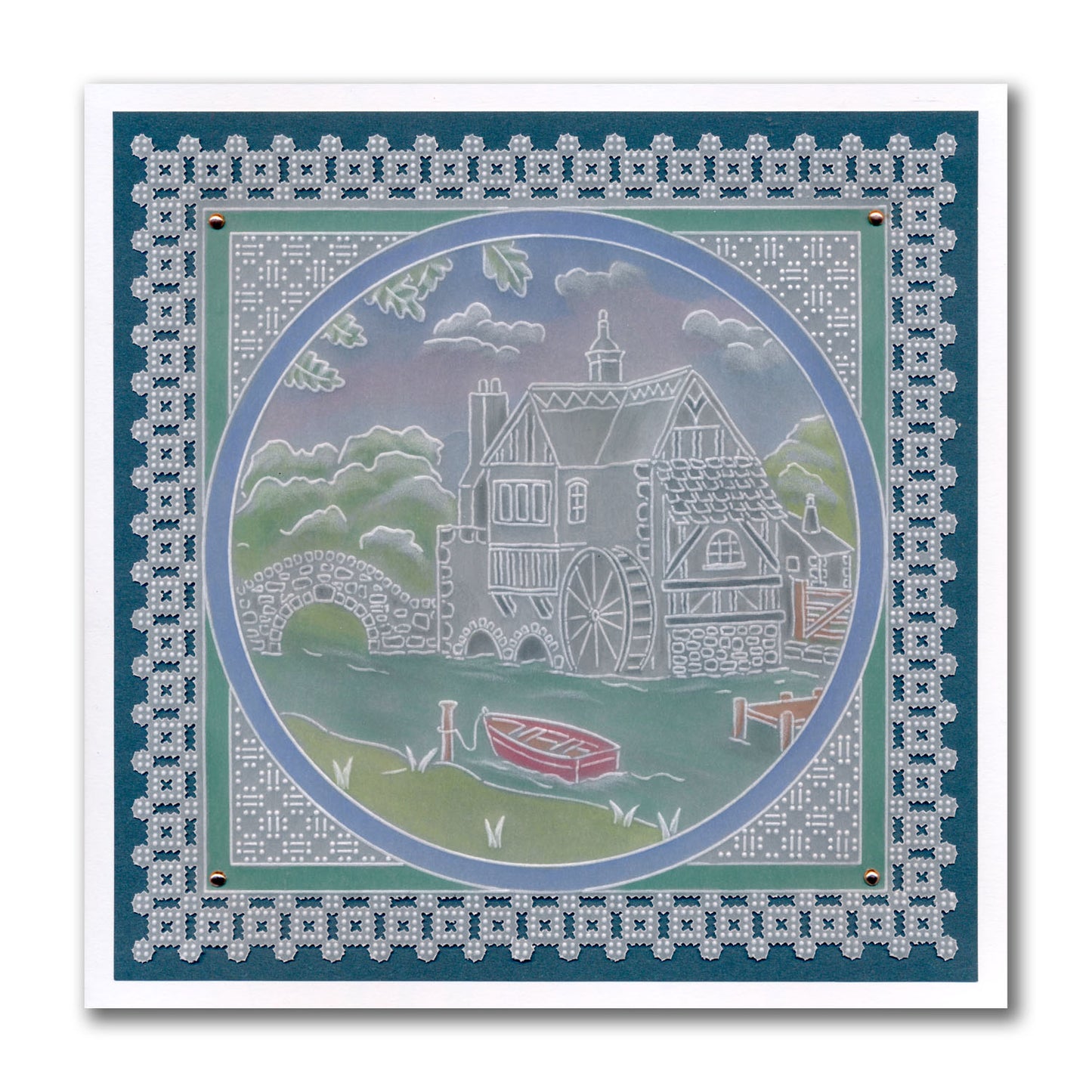 Linda's The Old Water Mill A5 Square Groovi Plate