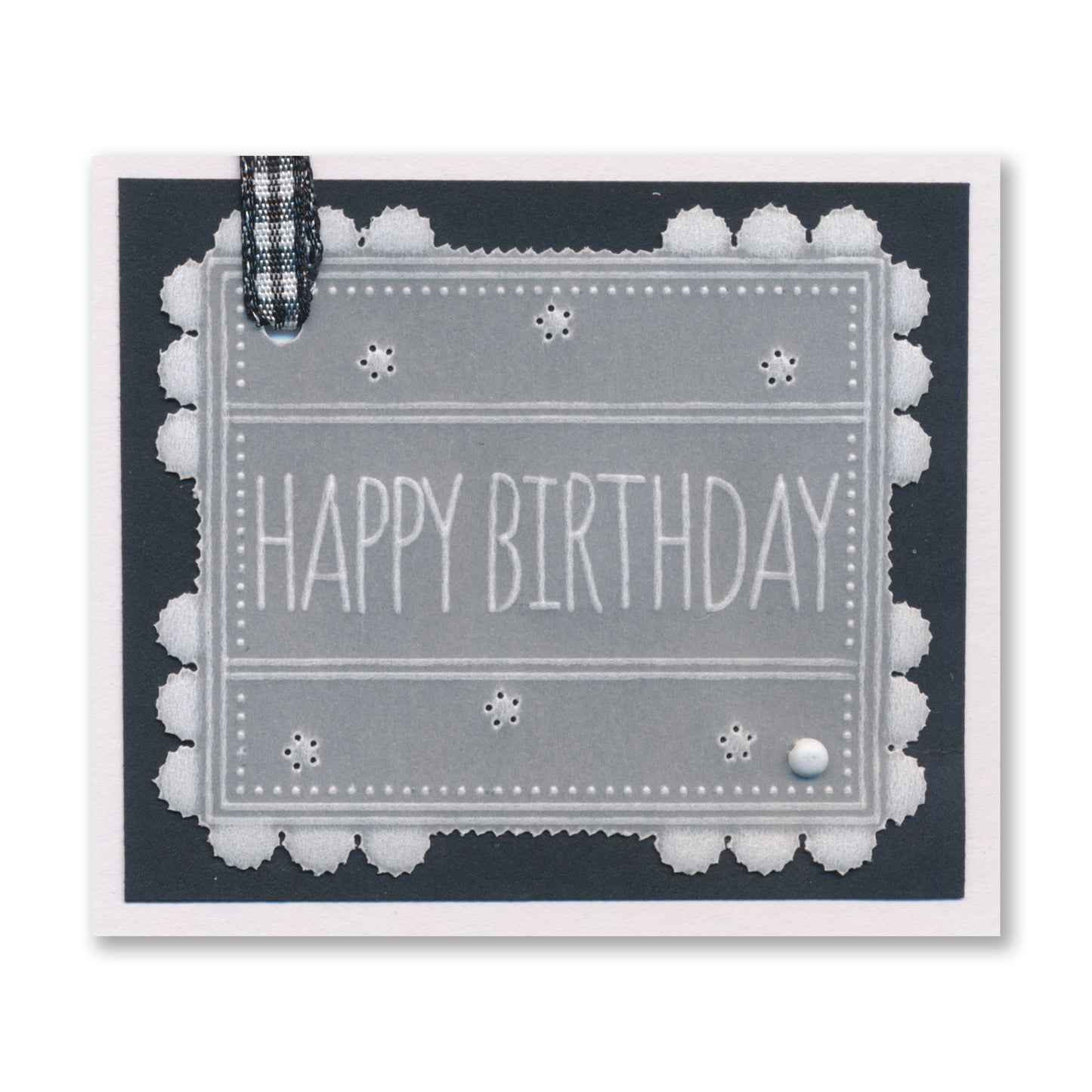 Floral Frame & Sentiments - Happy Birthday Poppies A6 Square Groovi Plate