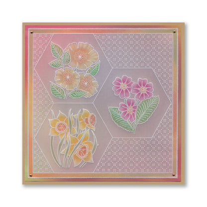 Flowers & Frames A6 Square Groovi Plate Collection