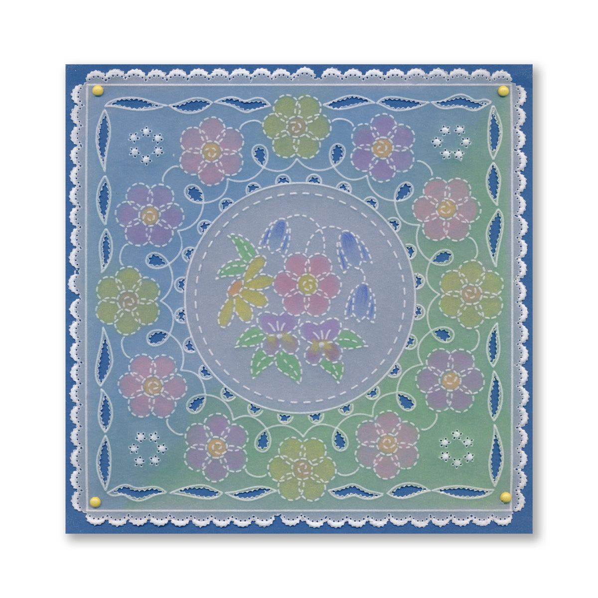 Linda's Floral Circle Applique Midi Groovi Plate