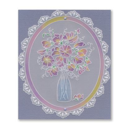 Linda's Sweet Peas with Milk Bottle Midi Groovi Plate