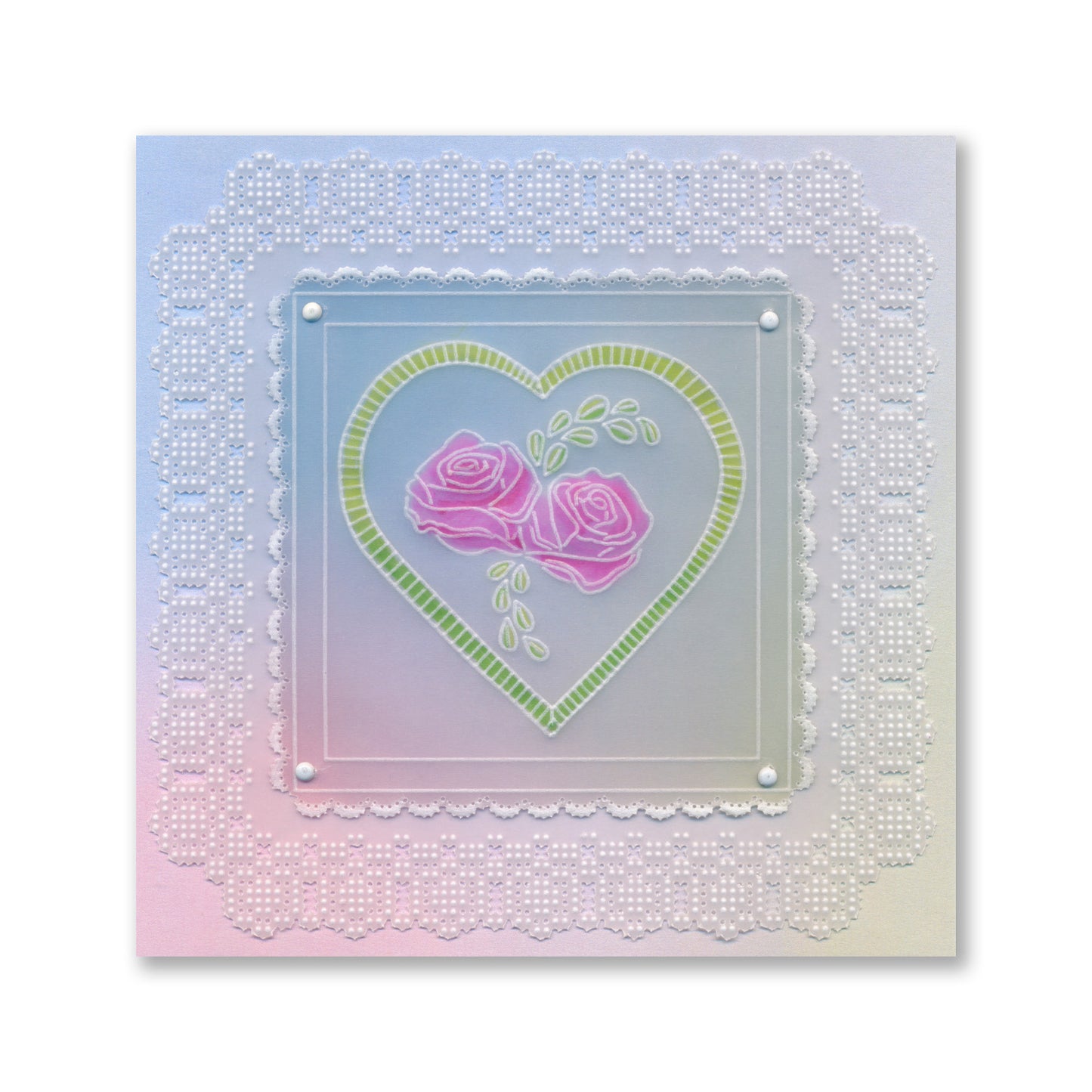 Barbara's Floral Hearts A6 Groovi Plate & Spacer Duo