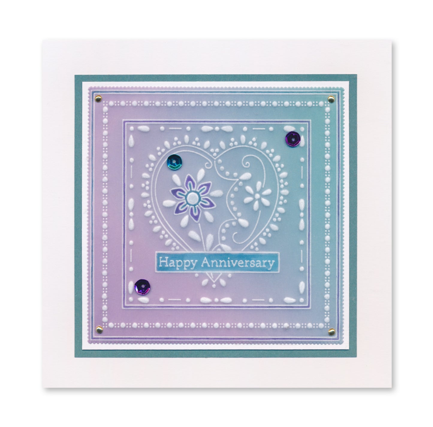 Barbara's Loving Heart A5 Square Groovi Plate