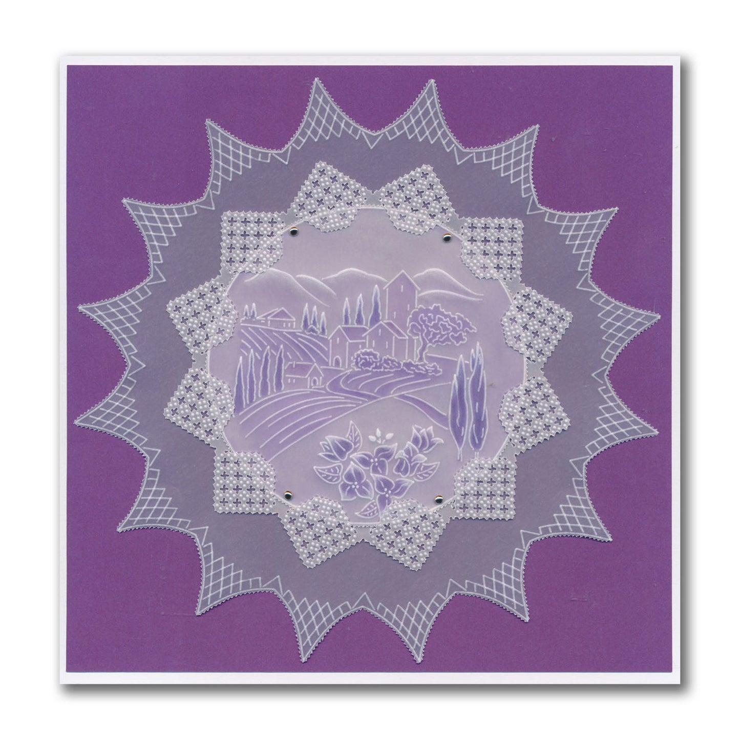 Linda's Village in Tuscany Layering Frame A4 Square Groovi Plate