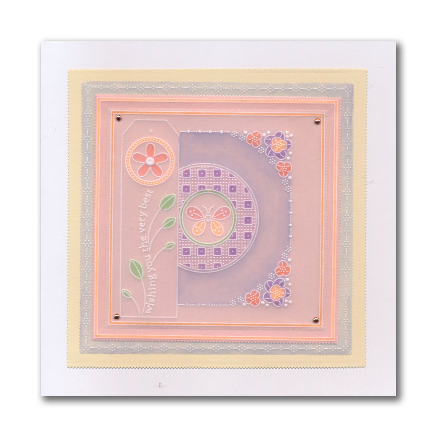 Tina's Floral Layering Parchlets A6 Square Groovi Plate Quartet
